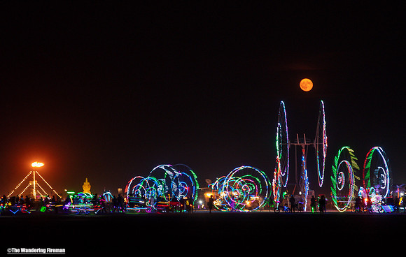 The Color Wheels art project at burning Man