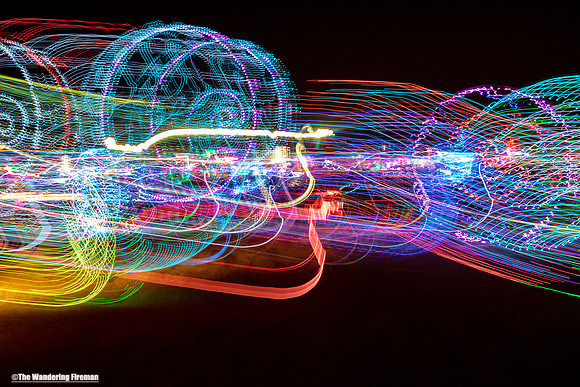 Color Wheels art project at Burning man