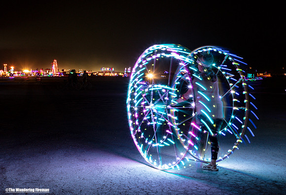 The Color Wheels art project at Burning Man in Black Rock City Nevada