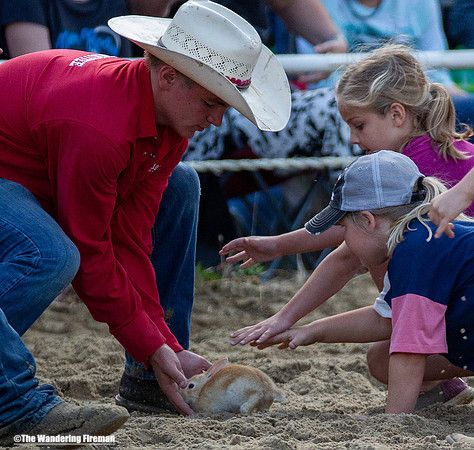 Leon Iowa rodeo child critter scramble