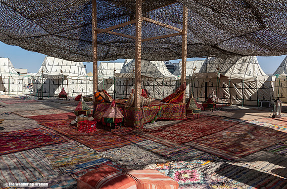 Bedouin tents on the playa of Burning Man
