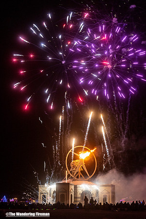 Fireworks before the burn