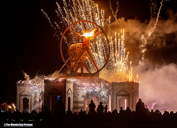 The fireworks before the Burn of the Man