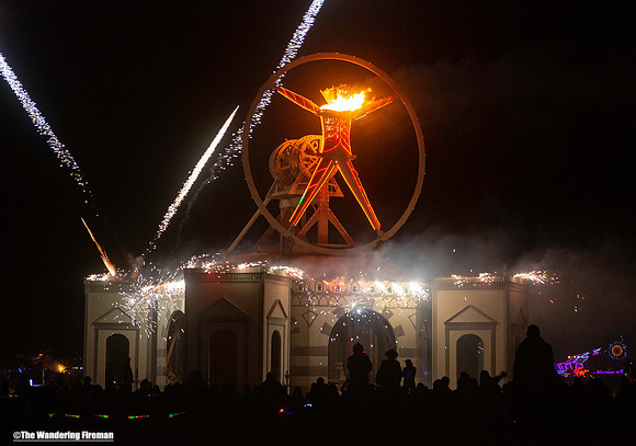 Fireworks before the Man burns