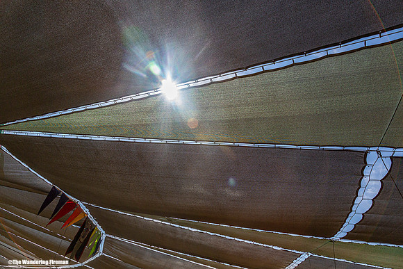Tent covering at centre camp of Burning Man