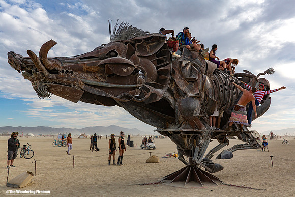 Lord Snort mutant art project at Burning Man