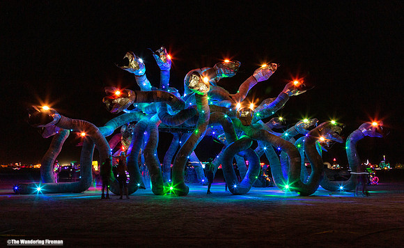 "Medusa Madness" art project at Burning Man in Black Rock City