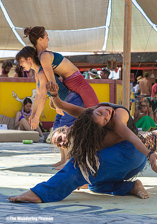 Proximity dancing at Burning Man centre camp