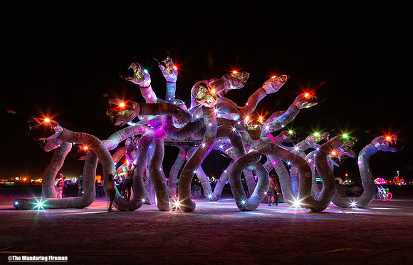 The "Medusa Madness" art project at Burning Man