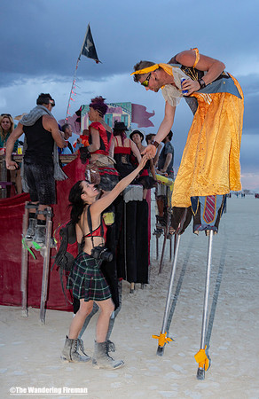 The stilt bar at Burning Man 2016