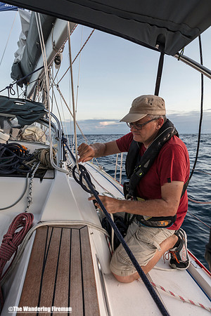 Captain Nikki Schmidt working with lines on the Aranui