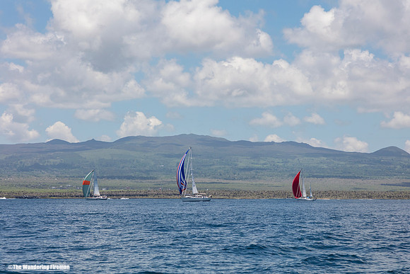 Looking back to Isabela Island on way to Hiva Oa