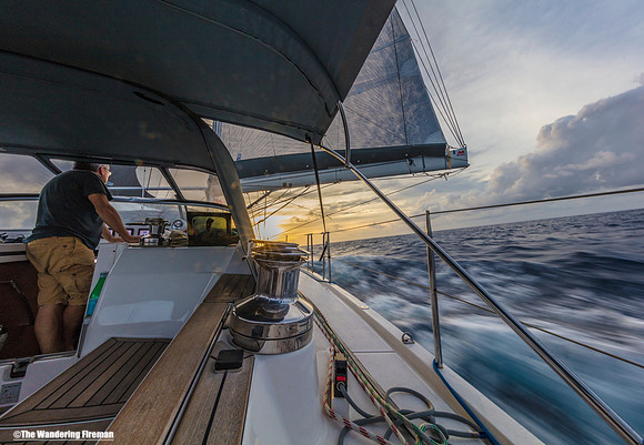 Nikki Schmidt aboard the Aranui Yacht on the Pacific