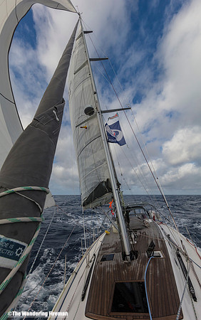The Swiss yacht Aranui on route to Hiva Oa in French Polynesia