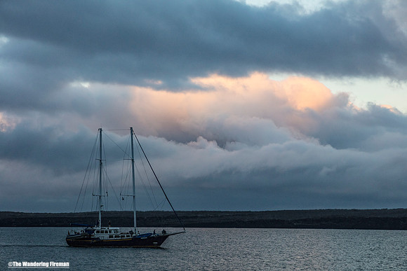 Boat in the harbour of Puerto Ayora, Galapagos Islands