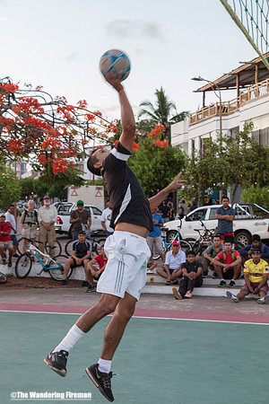 Volleyball in Puerto Ayoro Galapagos Islands