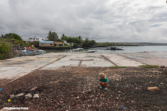 Young girl on a vacant lot in Puerto Ayoro