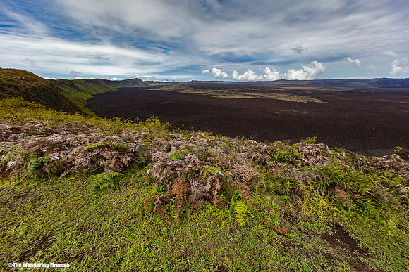 Sierra Negra crater on Isabela Island of the Galapagos Islands