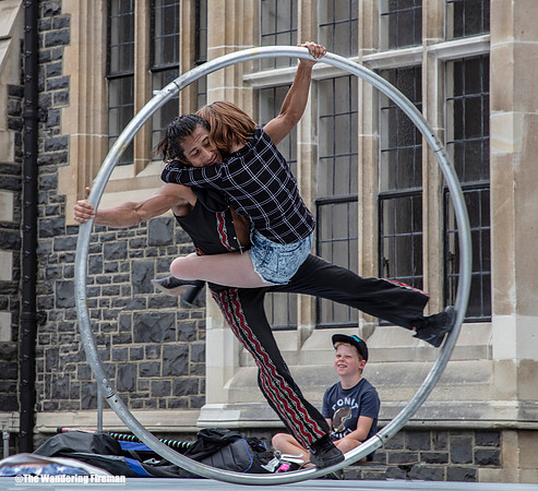 Busker performance in Christchurch New Zealand