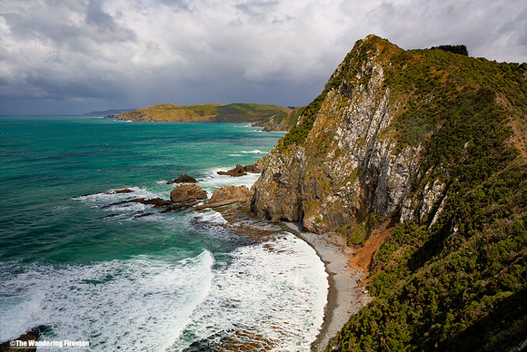 Coastline south of Nugget Point New Zealand