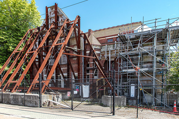 Earthquake damaged bullding in Christchurch New Zealand
