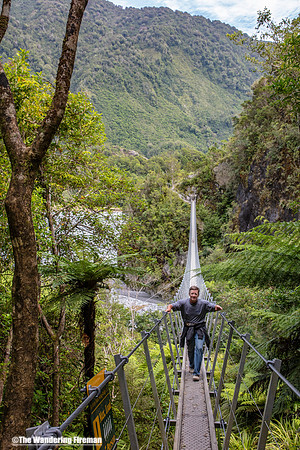Hiking toward Franz Josef glacier in New Zealand