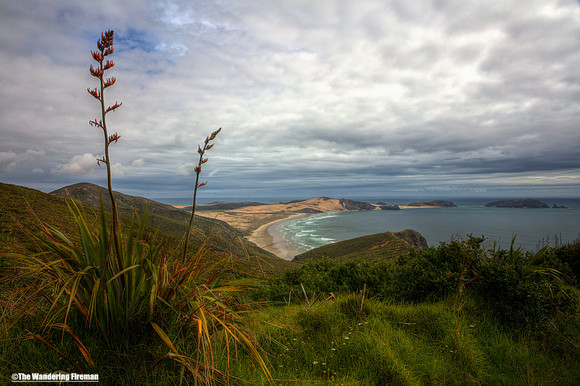 Looking west across the Paciric Ocean from Cape Reinga of the north island of New Zealand