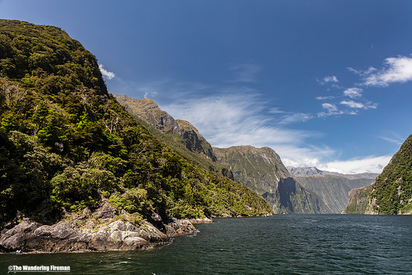 Milford Sound New Zealand as seen from the opening