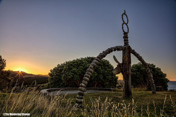 Monument to the Rainbow Warrior near Matauri Bay New Zealand 3
