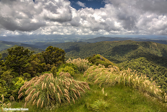 Mount Te Aroha in New Zealand looking westward