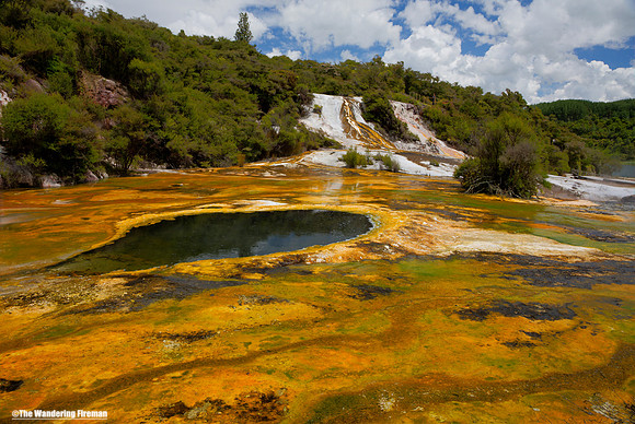Orakei Korako geothermal area in north New Zealand
