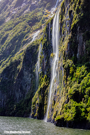 Palisade Falls of Milford Sound in New Zealand