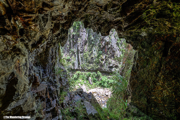 Portal in the gold mines of Karangahake Gorge in New Zealand