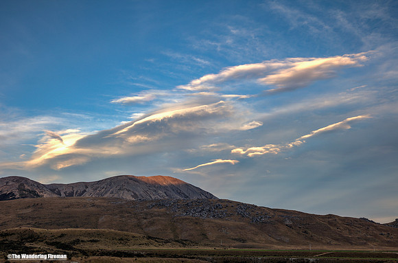 Unique cloud formations over Arthurs Pass New Zealand