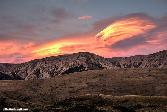 Vibrant cloud formation over Arthurs Pass New Zealand
