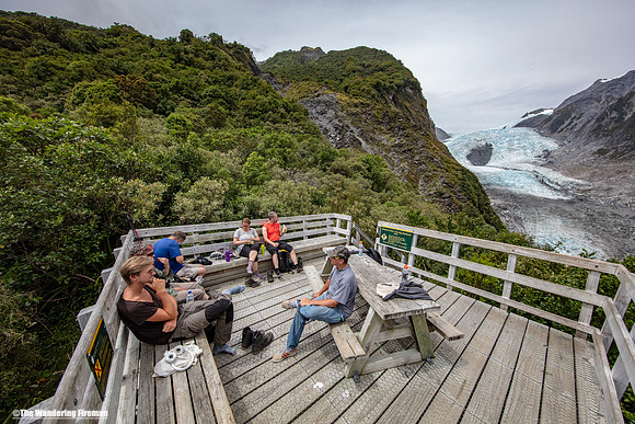 Viewing platform of Franz Josef glacier in New Zealand