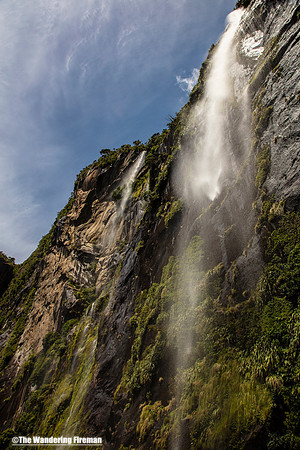 Waterfalls in Milford Sound New Zealand 4