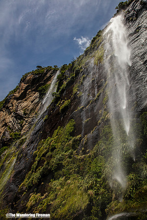 Waterfalls in Milford Sound New Zealand 8