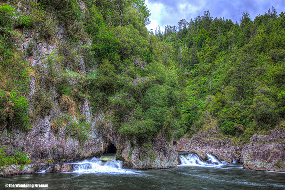 Wharepoke Falls in Karangahake Gorge of New Zealand