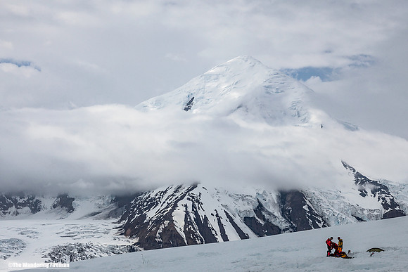 View from Base camp on Denali in Alaska
