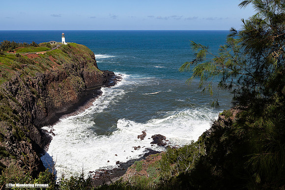Kilauea lighthouse on the north shore of Kauai Hawaii