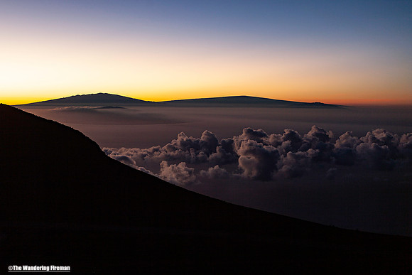 Morning glow on Haleakala of Maui Hawaii