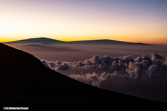 Scenic landscape from Haleakala Maui Hawaii
