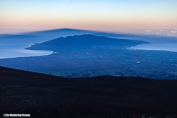 Shadow of Haleakala on Maui Hawaii
