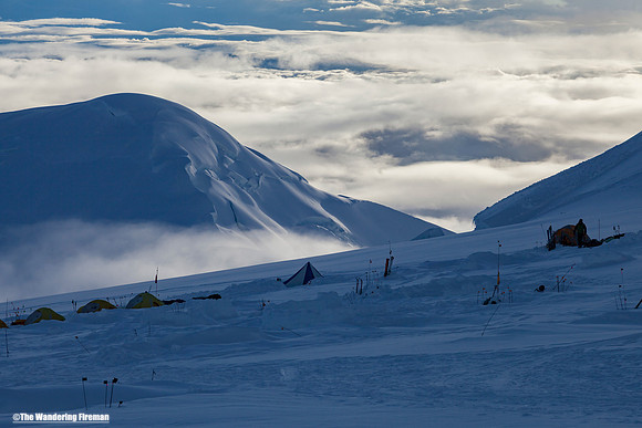 11,000' camp on Denali, Alaska, the highest mountain in North America