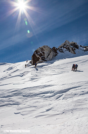 A scenic view of Zebra rocks on Denali. Alaska, the highest mountain in North America