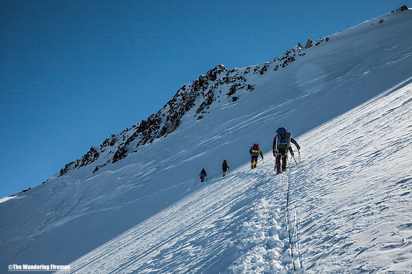 Traversing along the Autobahn of Denali, Alaska, the highest mountain in North America