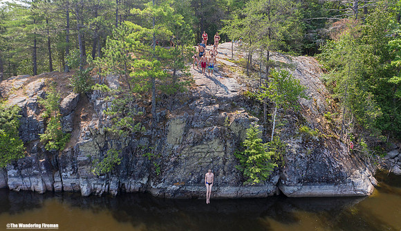 Jumping into the Ottawa River near Mattawa Ontario Canada 9