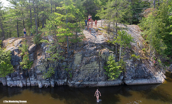 Jumping into the Ottawa River near Mattawa Ontario Canada 11