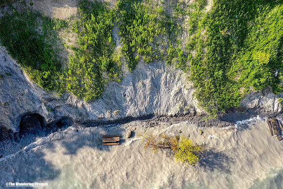 The shoreline of Lake Ontario at Rouge Park Ajax